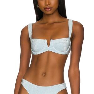 Monday swimwear Clovelly Bikini Top Powder Blue L